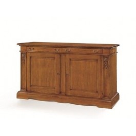 CREDENZA ARTIGIANALE BASSANO LEGNO MASSELLO 2 ANTE 2 CASSETTI