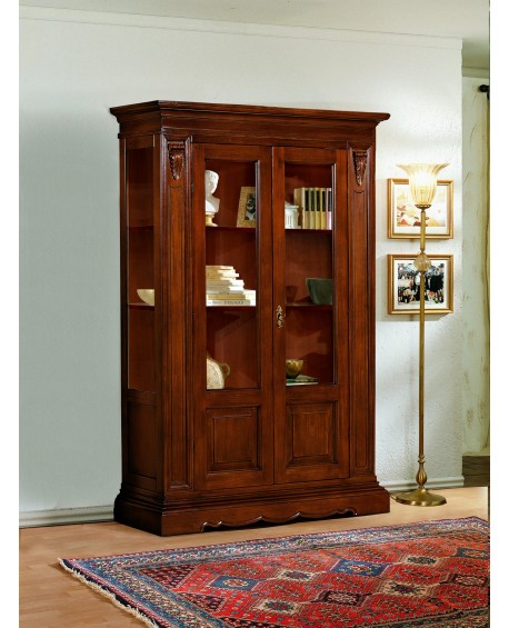 VETRINA LIBRERIA LEGNO MASSELLO INTAGLIATO SUPER PREZZO