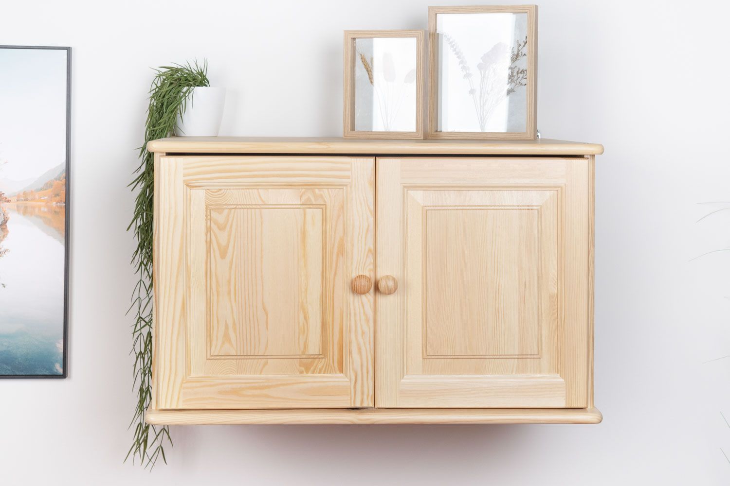 Armadio pensile in pino massello naturale 022 - 50 x 80 x 60 cm (h x l x p)