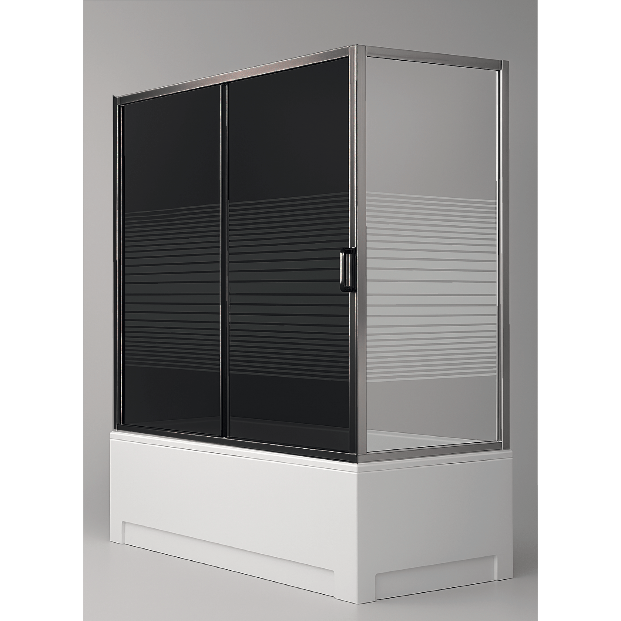 Parete Fissa Per Sopravasca 60 Cm Giava Argento Lucido/Vetro Laguna