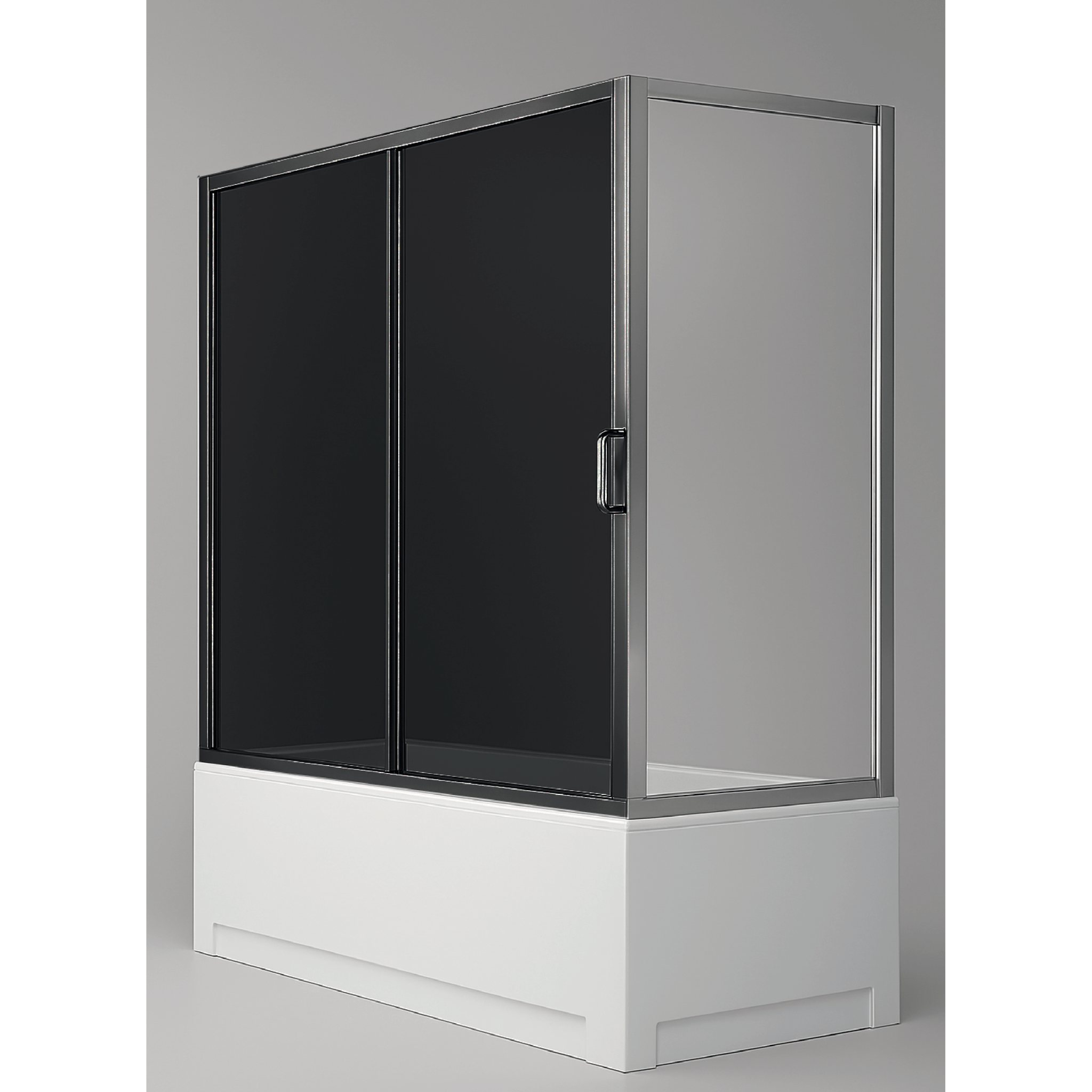 Parete Fissa Per Sopravasca 60 Cm Giava Argento Lucido/Vetro Trasparente