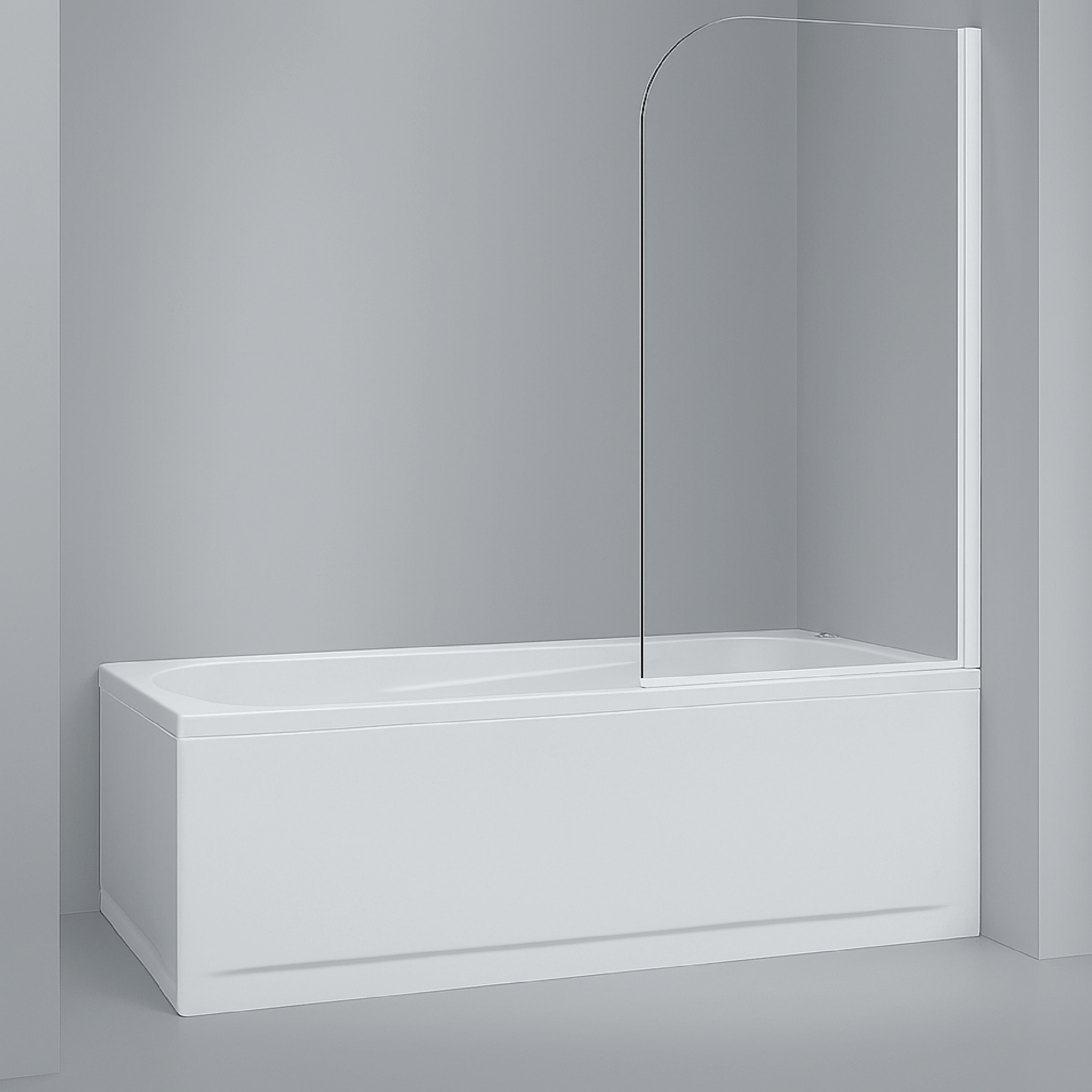 Parete Sopravasca Girevole Versione Dx 70 Cm Giava Bianco/Vetro Trasparente