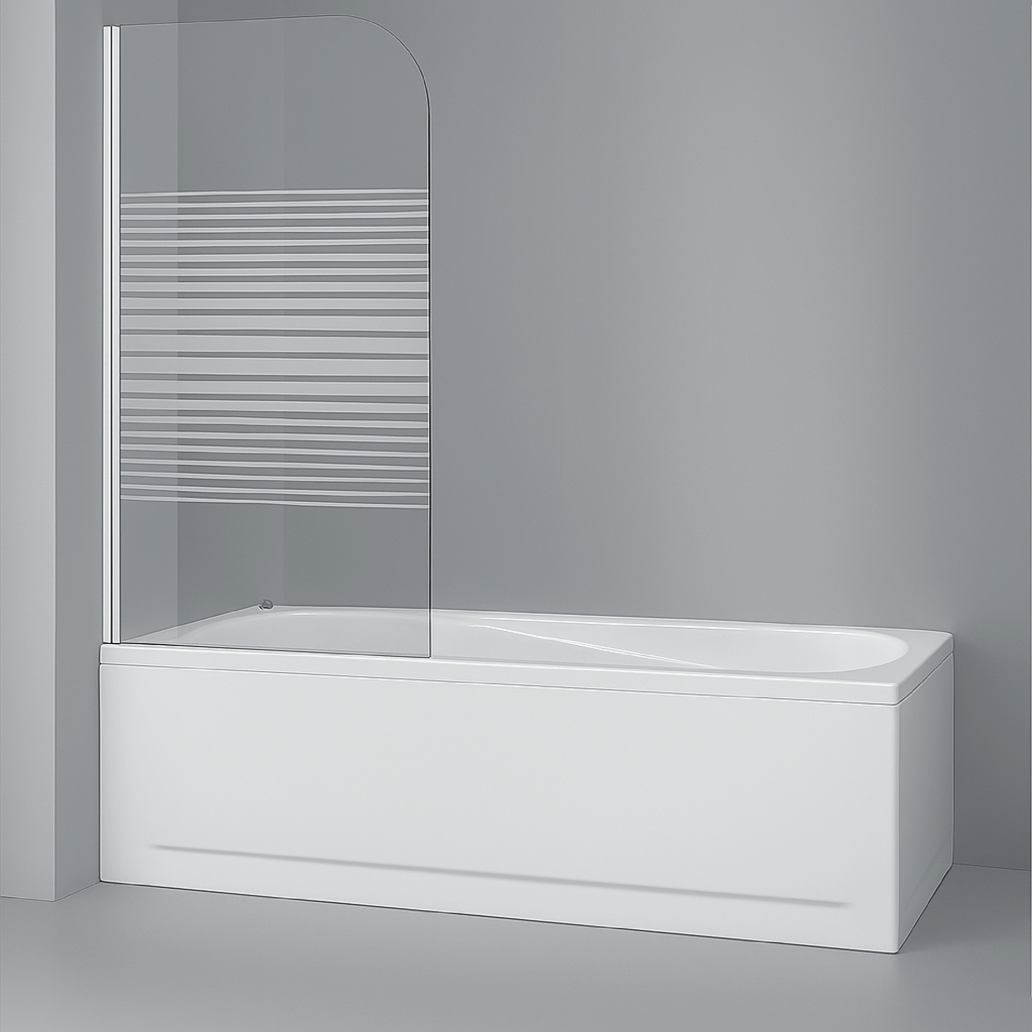 Parete Sopravasca Girevole Versione Sx 85 Cm Giava Bianco/Vetro Laguna