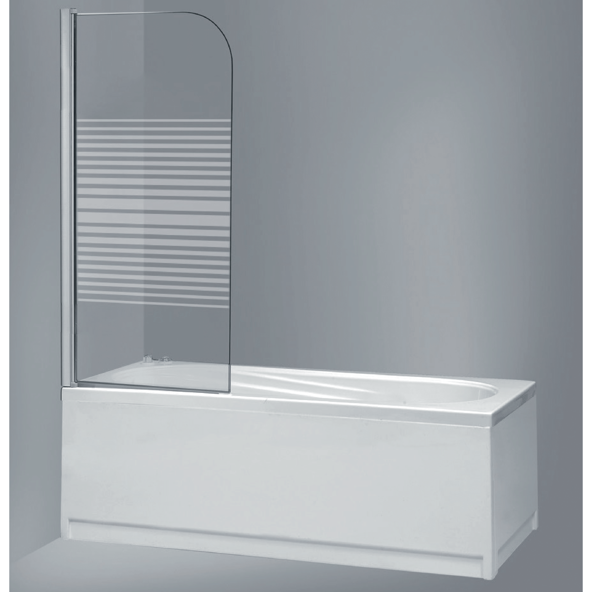 Parete Sopravasca Girevole Versione Sx 70 Cm Giava Argento Lucido/Vetro Laguna