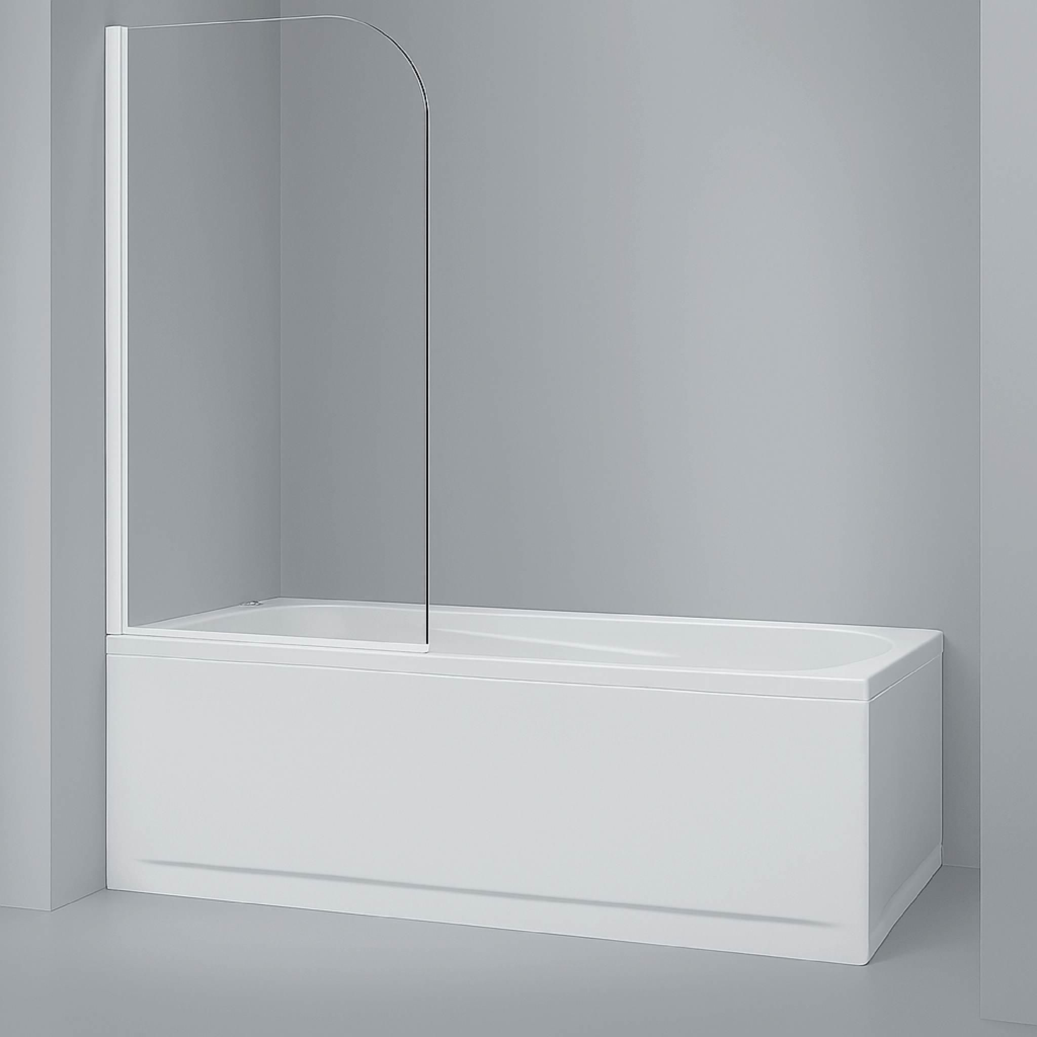 Parete Sopravasca Girevole Versione Sx 70 Cm Giava Bianco/Vetro Trasparente