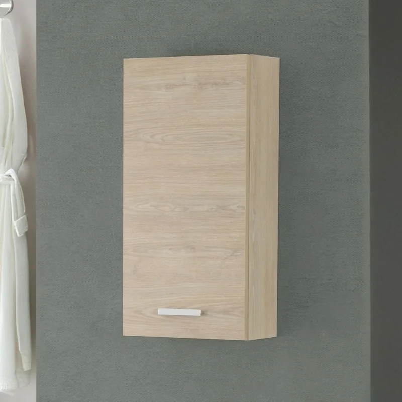 Pensile bagno sospeso 35 cm rovere dolomite con ripiano regolabile Desya