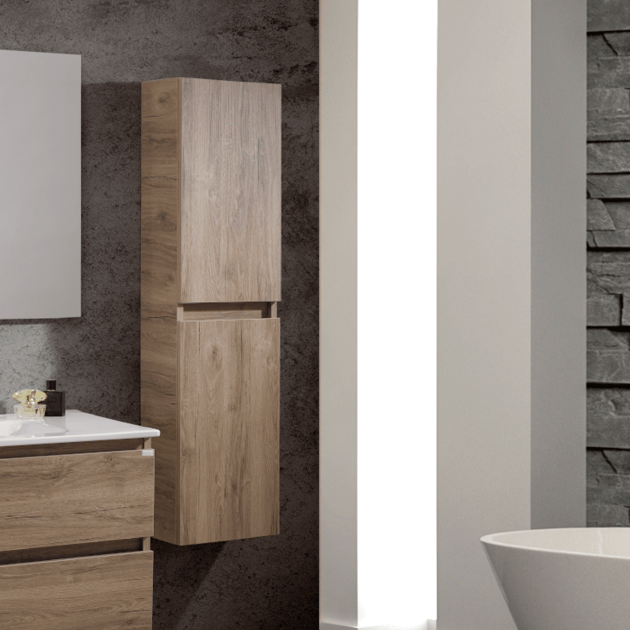 Pensile Portaoggetti 125 Cm Due Ante Esseci Arredo Bagno "Vulcano"