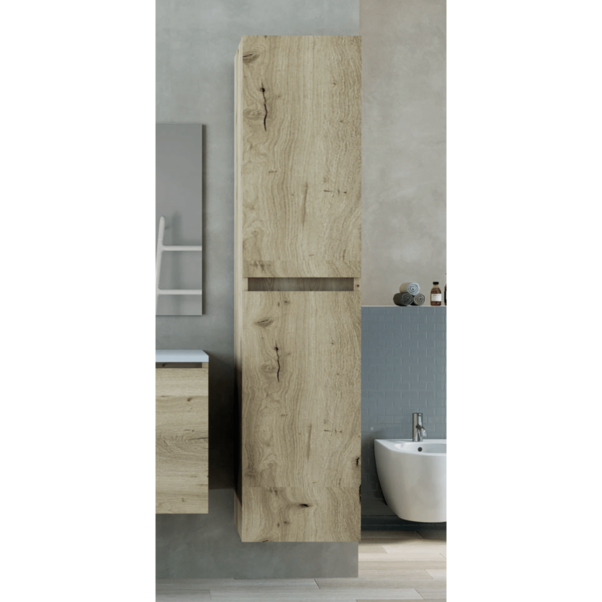 Pensile Portaoggetti 170 Cm Due Ante Esseci Arredo Bagno "Elba"