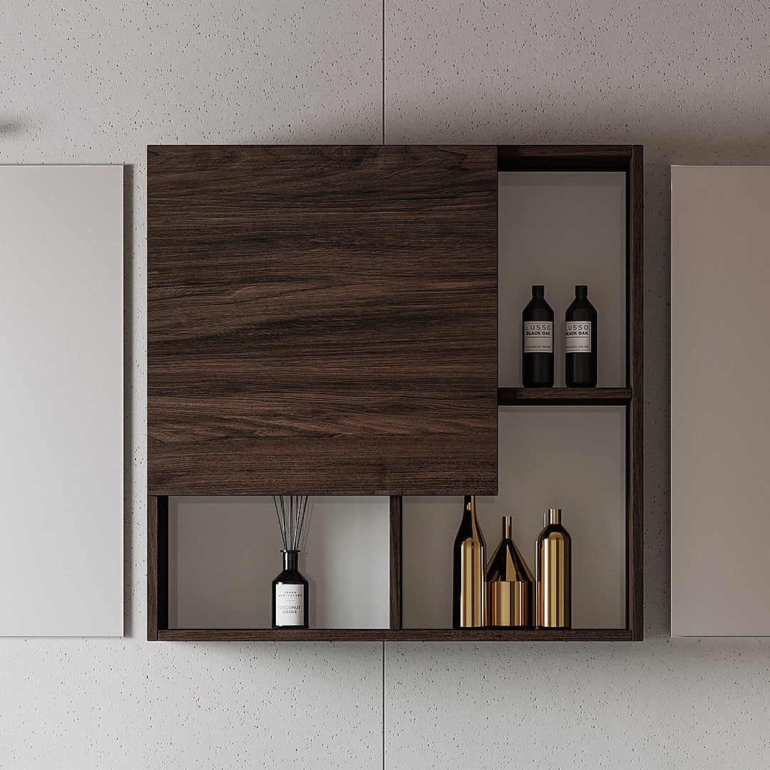 Pensile Portaoggetti 71 Cm Un'Anta Tre Ripiani Savini "Aura"