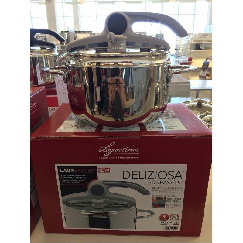 PENTOLA A PRESSIONE DELIZIOSA LAGOEASY'UP 5 LITRI LAGOSTINA