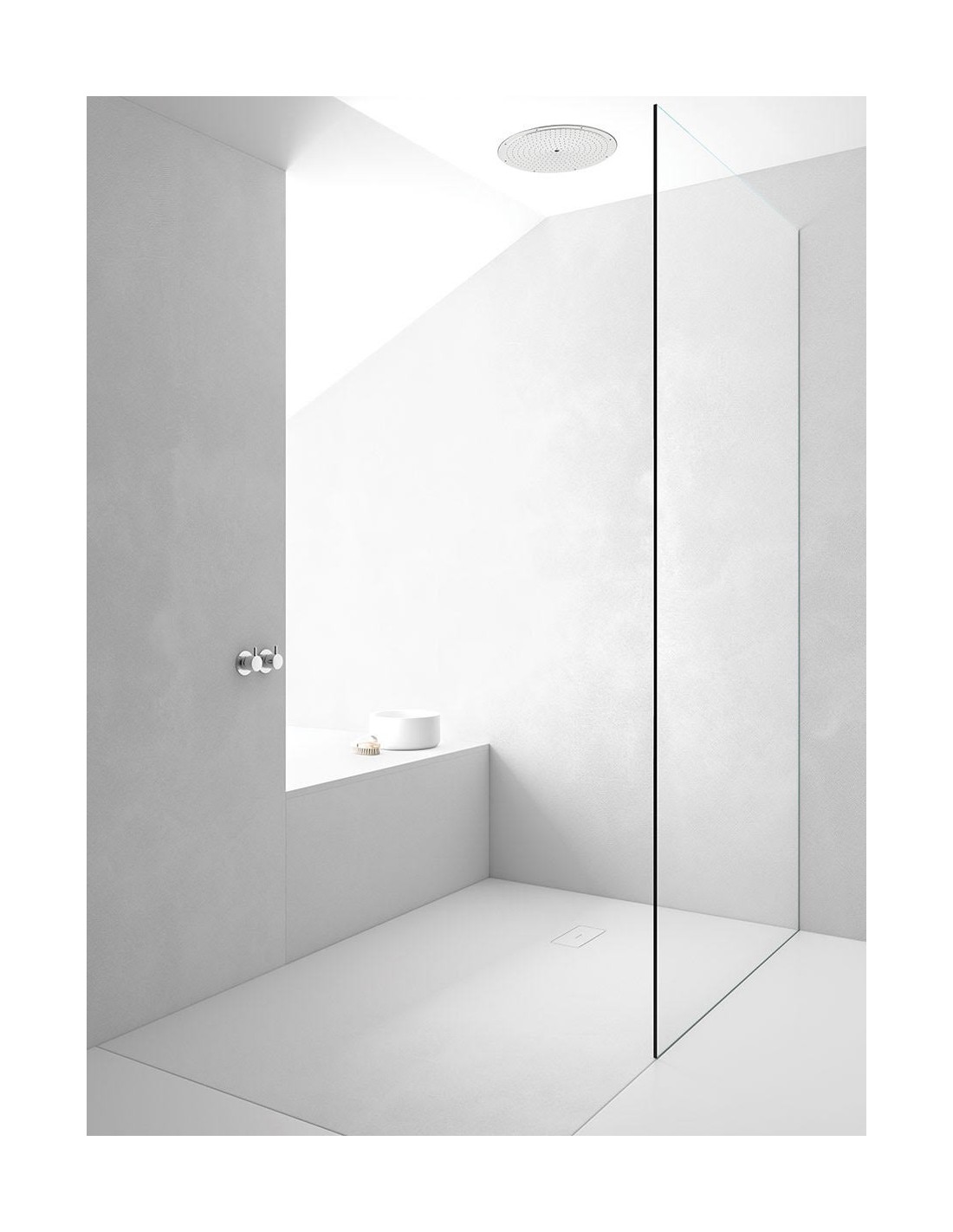 Fusion - Piatto doccia in resina 70X90 con piletta in colore inclusa