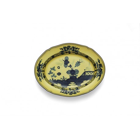 Piatto ovale Ginori 1735 Oriente Italiano Citrino cm 34