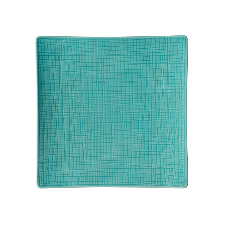 Piatto piano quadrato Rosenthal Mesh aqua cm 22
