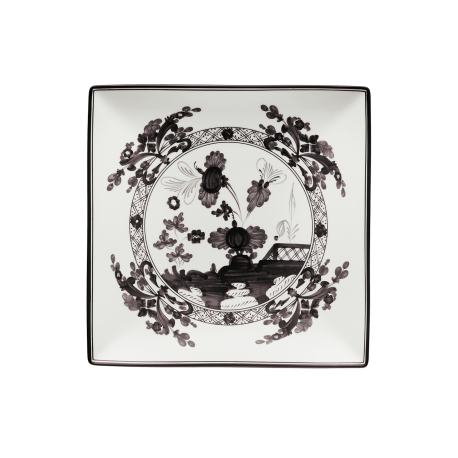 Piatto quadro Ginori 1735 Oriente Italiano albus cm 26