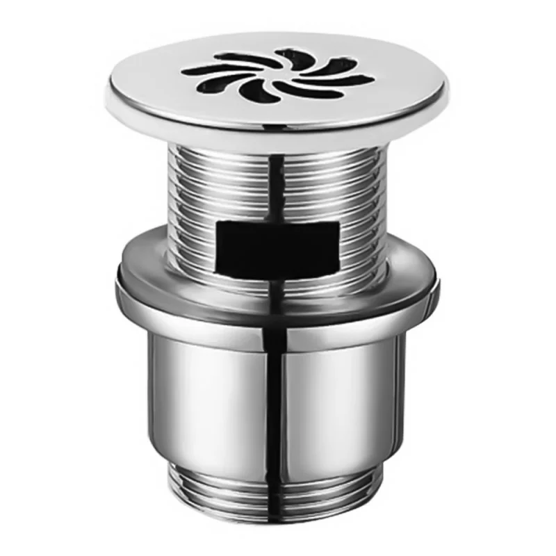 Piletta a scarico libero con troppo pieno 1"1/4 in acciaio cromo Made in Italy