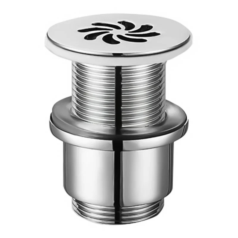 Piletta a scarico libero senza troppo pieno 1"1/4 in acciaio cromo Made in Italy