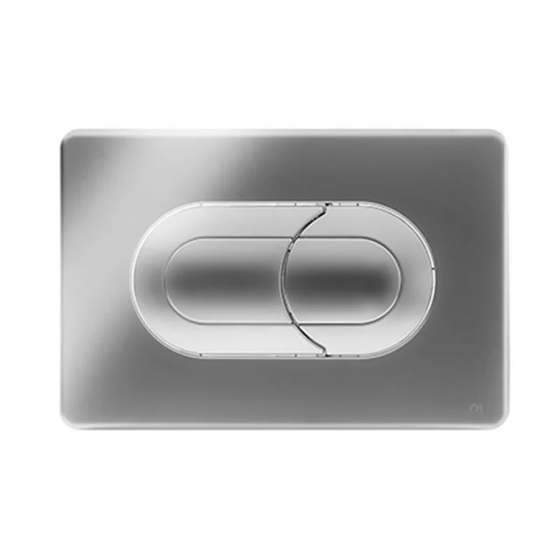 Placca di comando Oli Salina Dual cromo lucido 21,5 cm in ABS con doppio scarico ad azionamento pneumatico