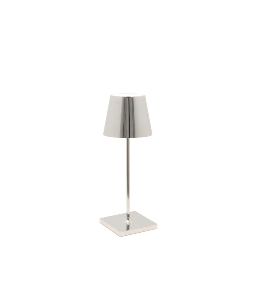 Poldina mini Pro - Cromo Lucido Lampada da Tavolo