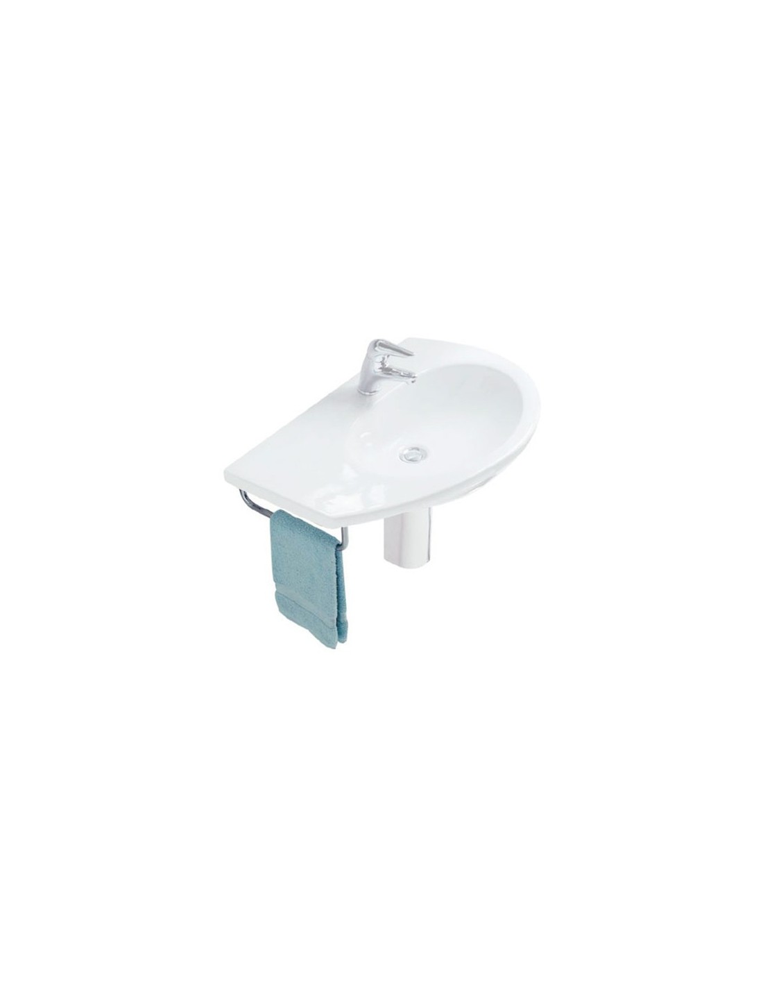 Ceramica Globo - Portasciugamani cromato per lavabo Grace asimettrico BO024