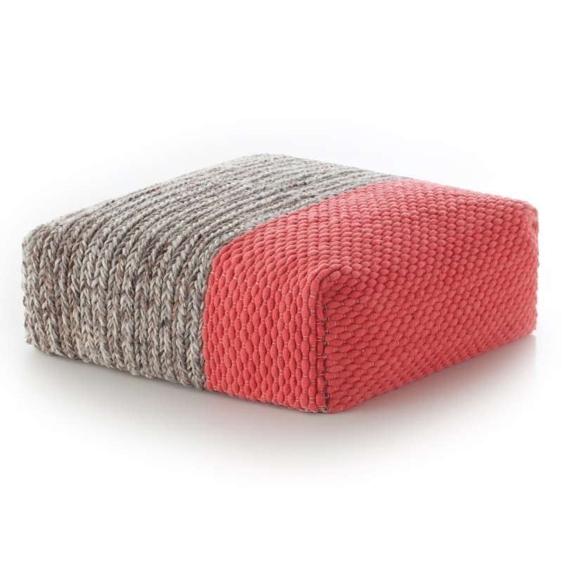 Pouf Square Plait  Gan Rugs