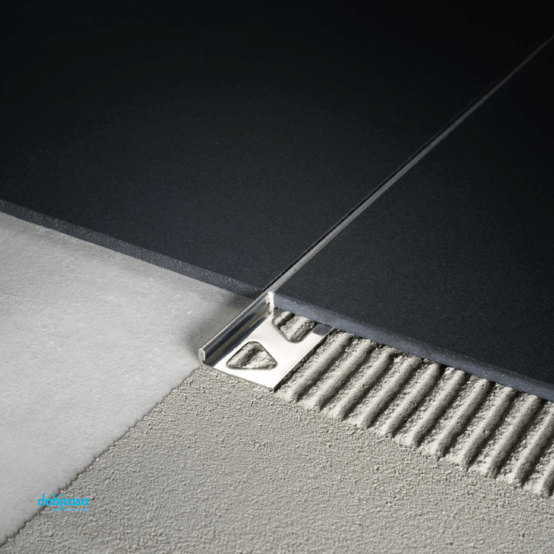 ProfiliTech "Trimtec" Profilo In Alluminio Per Pavimenti In Argento Anodizzato Da 10 mm