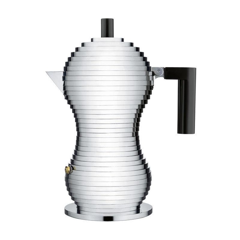 PULCINA CAFFETTIERA ESPRESSO 3 TAZZE IN FUSIONE DI ALLUMINIO ALESSI
