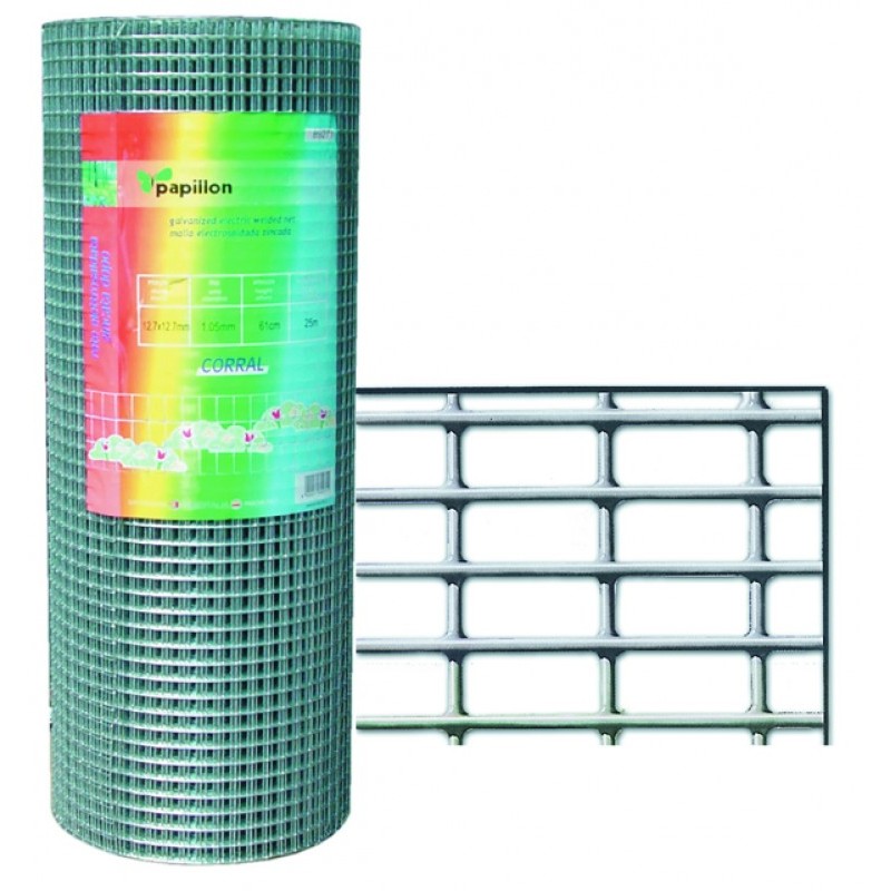 RETE PAPILLON CORRAL 6,3X6,3MM H100CM 25MT ZINCATA