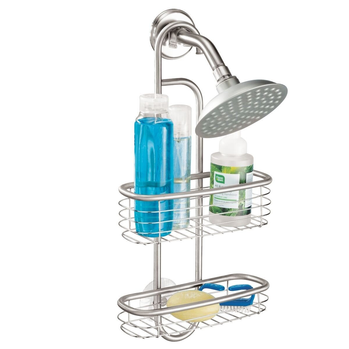 Scaffale da doccia sospeso con 2 cestini