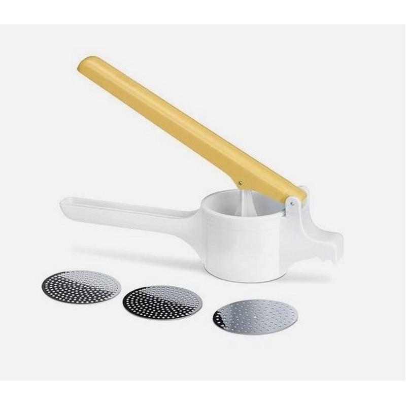 SCHIACCIAPATATE PLASTICA CON 3 DISCHI IN ACCIAIO DI CUI 1 PER PASSATELLI PEDRINI