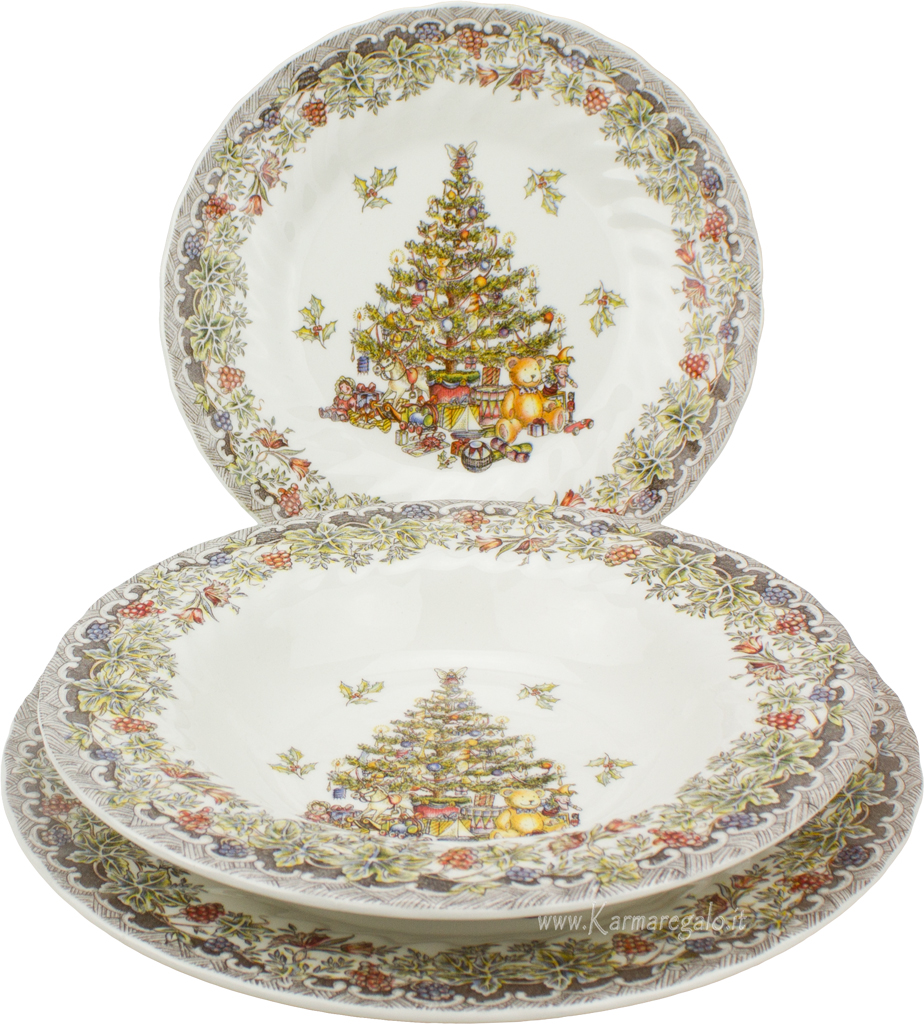 Season Greetings Servizio 18 Piatti Natale