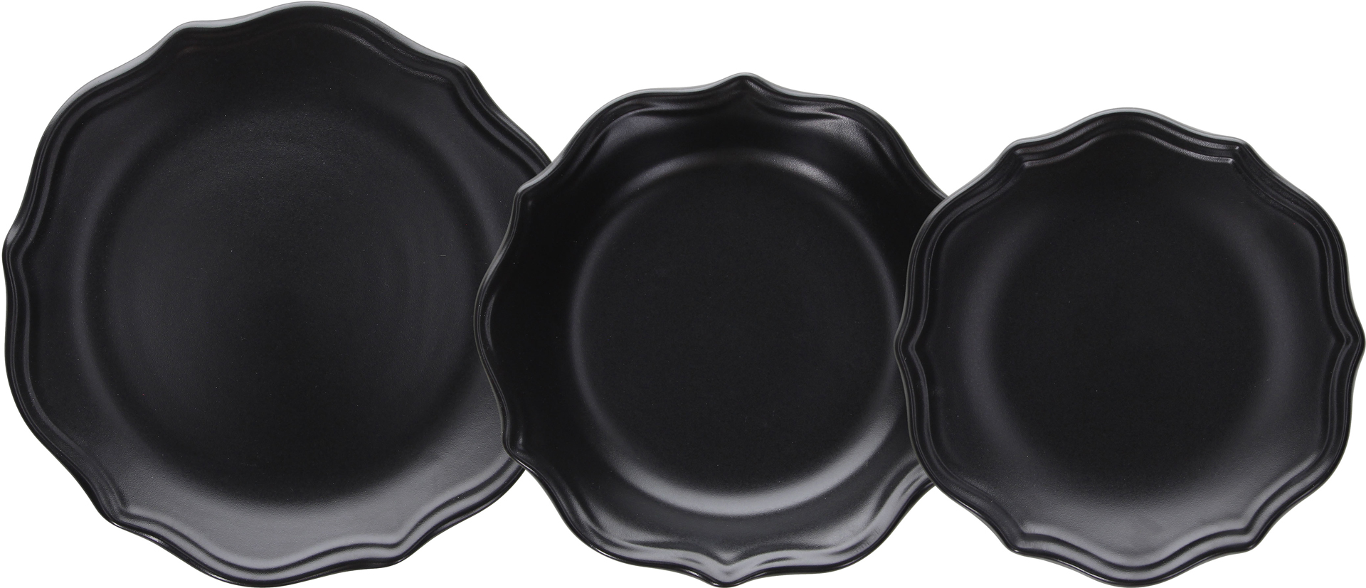 Servizio Piatti Cecile Black 12 Pezzi
