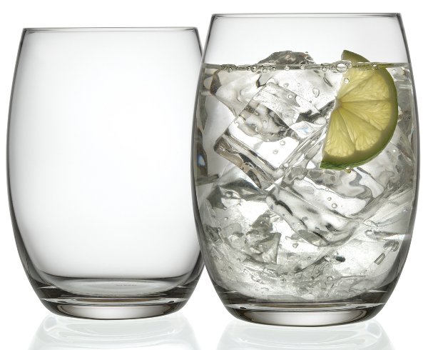 Set 2 Bicchieri Acqua In Vetro Cristallino