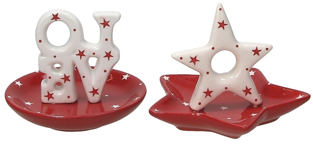 Set 2 Segnaposto Stella e Love