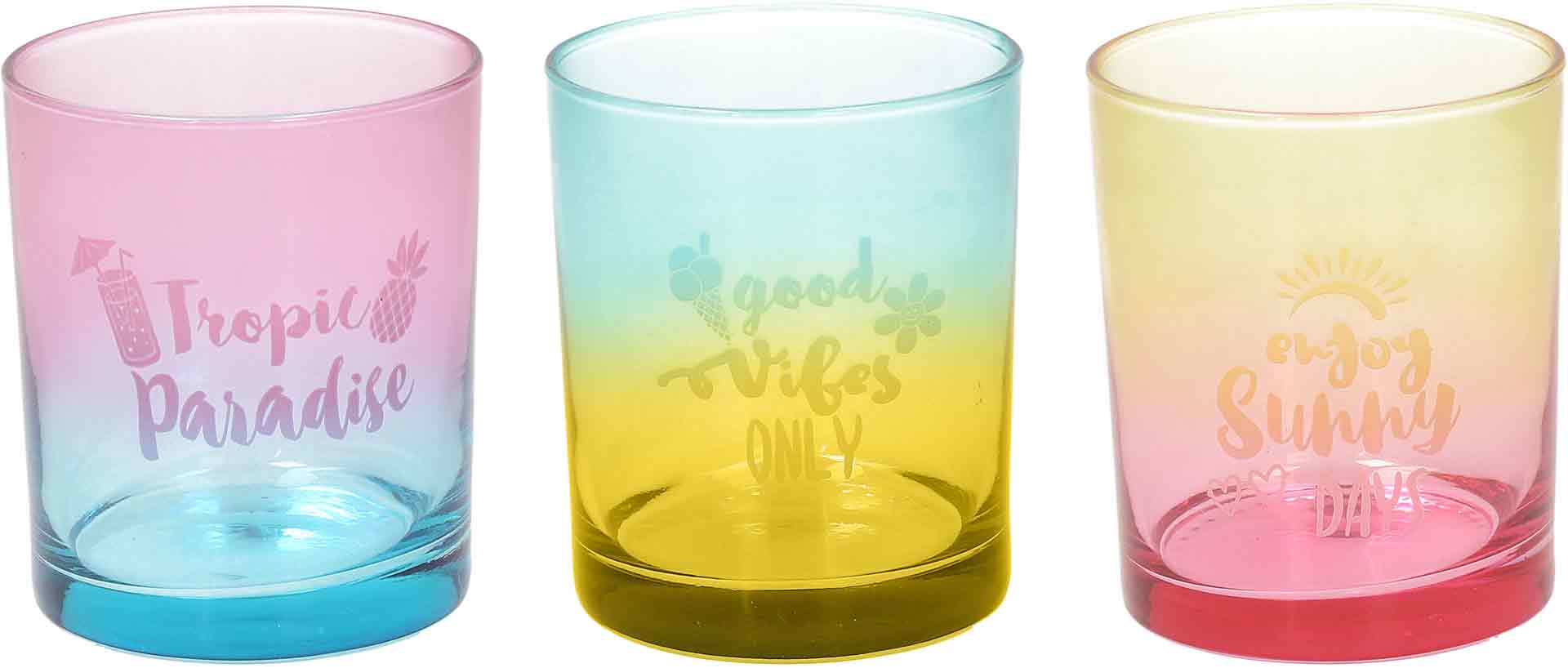 Set 3 Bicchieri Multicolor Sunset