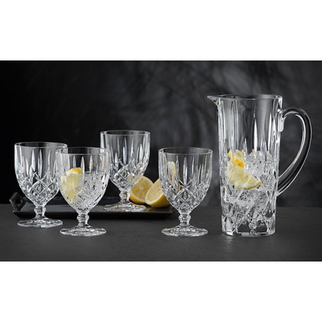 Set 5 pezzi Nachtmann Noblesse brocca + 4 calici vino in cristallo