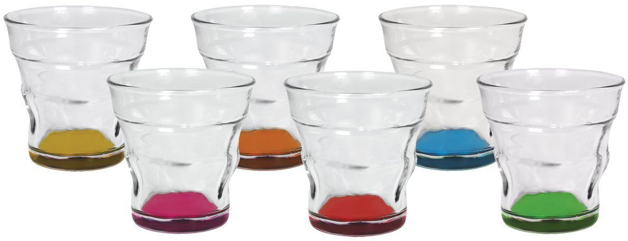 Set 6 bicchierini multicolor in vetro new Bialetti