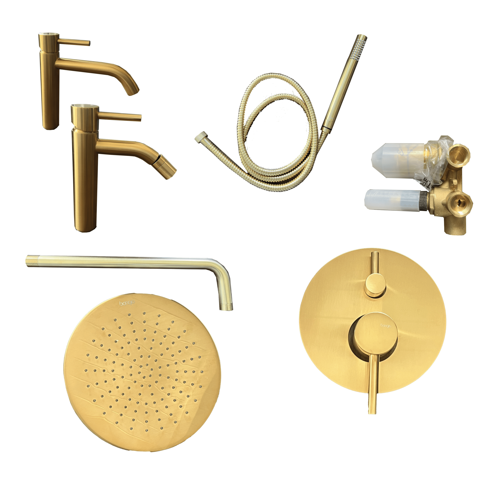 Set Bagno Completo Bongio "On" Oro Spazzolato