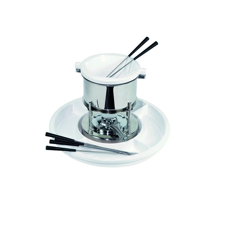 SET FONDUTA DI CIOCCOLATO CON CONTENITORE E BASE IN CERAMICA CM 32 ILSA