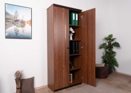 Armadio Mojokerto 23, noce / nero - misure: 194 x 80 x 39 cm (h x l x p)