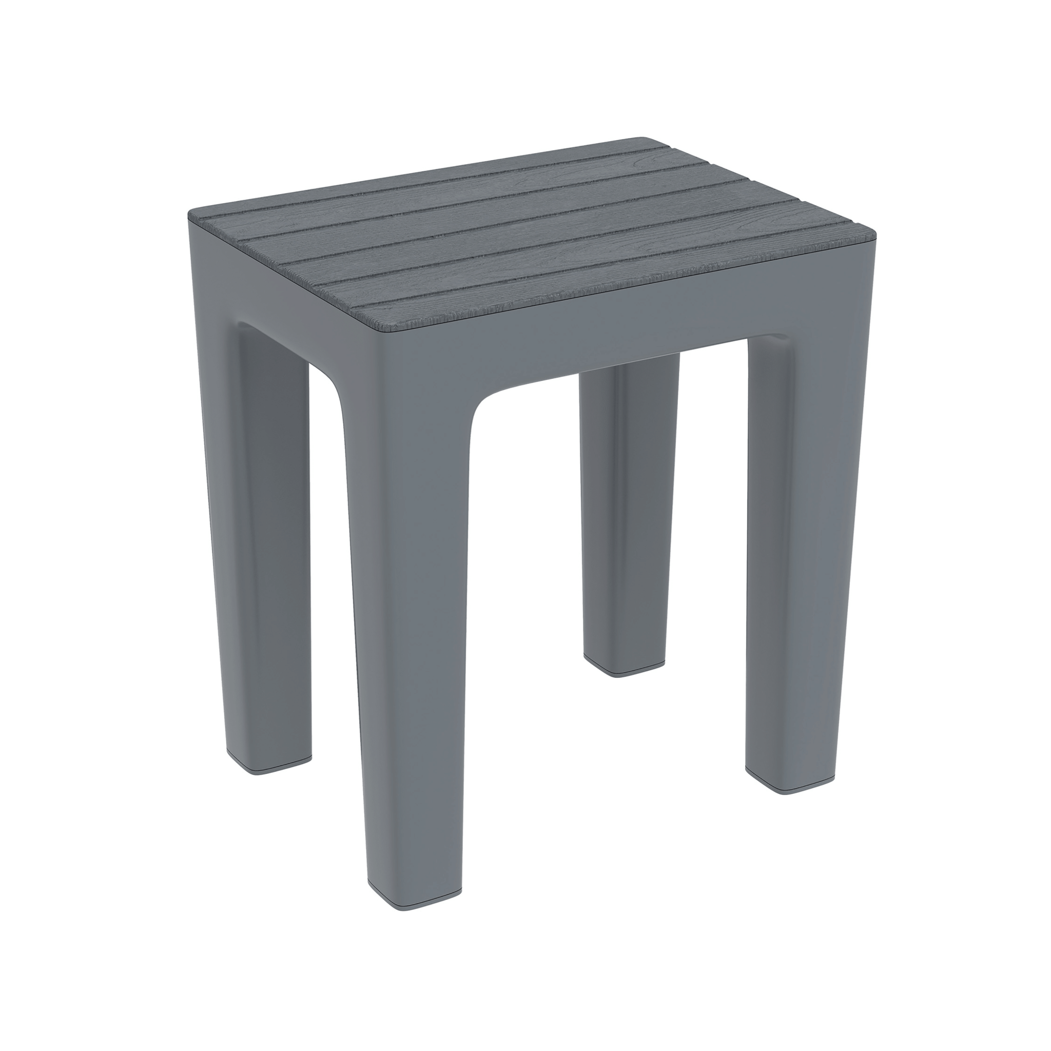 Sgabello Multiuso Feridras "Woody" Grigio Effetto Legno