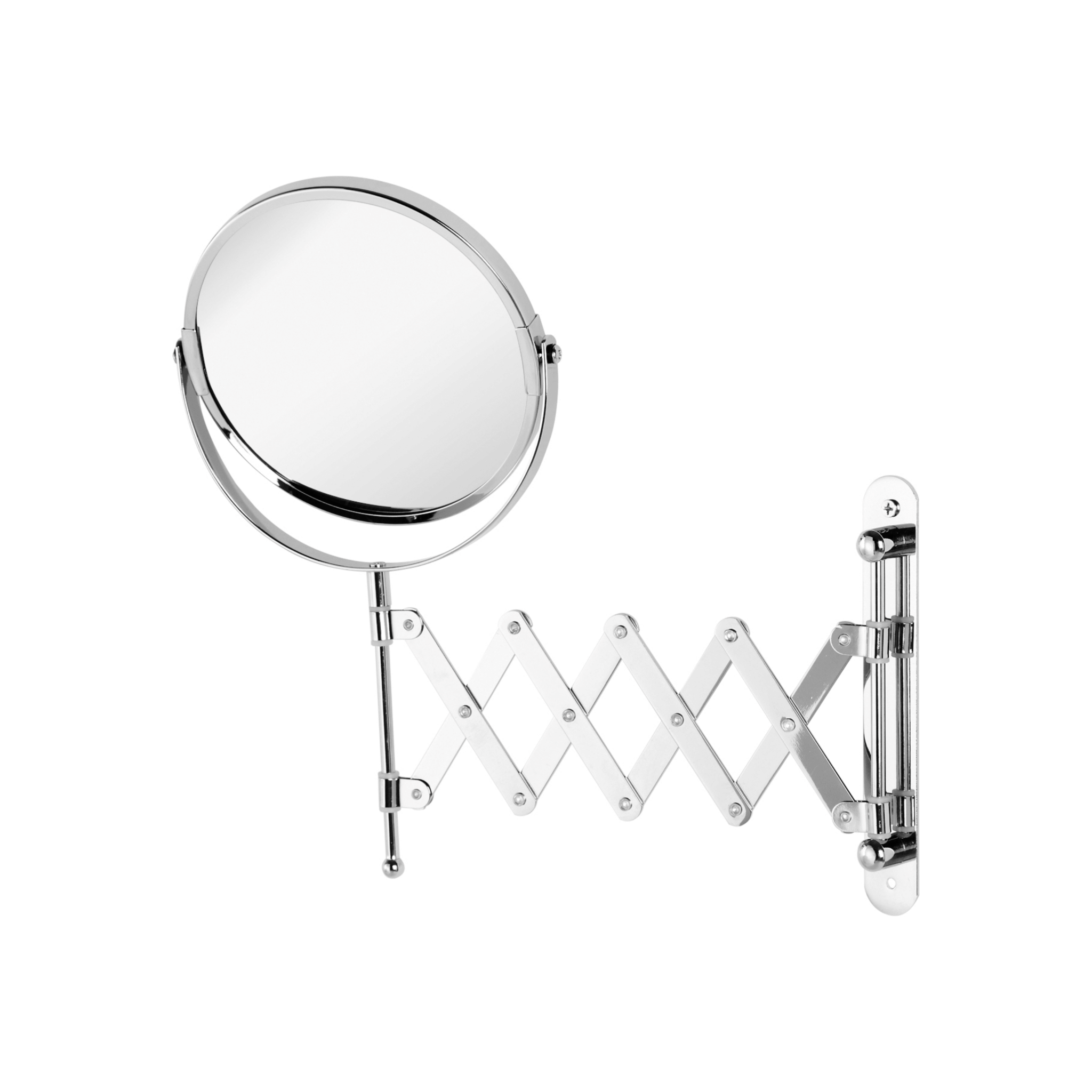 Specchio a Parete Estensibile Con Ingrandimento 1x-3x Feridras Cromo Lucido