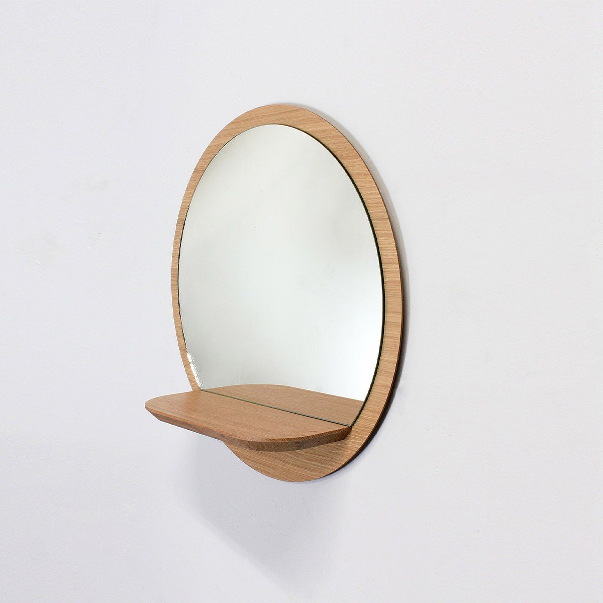 Specchio da parete con mensola - Grande modello - Dia.40 cm