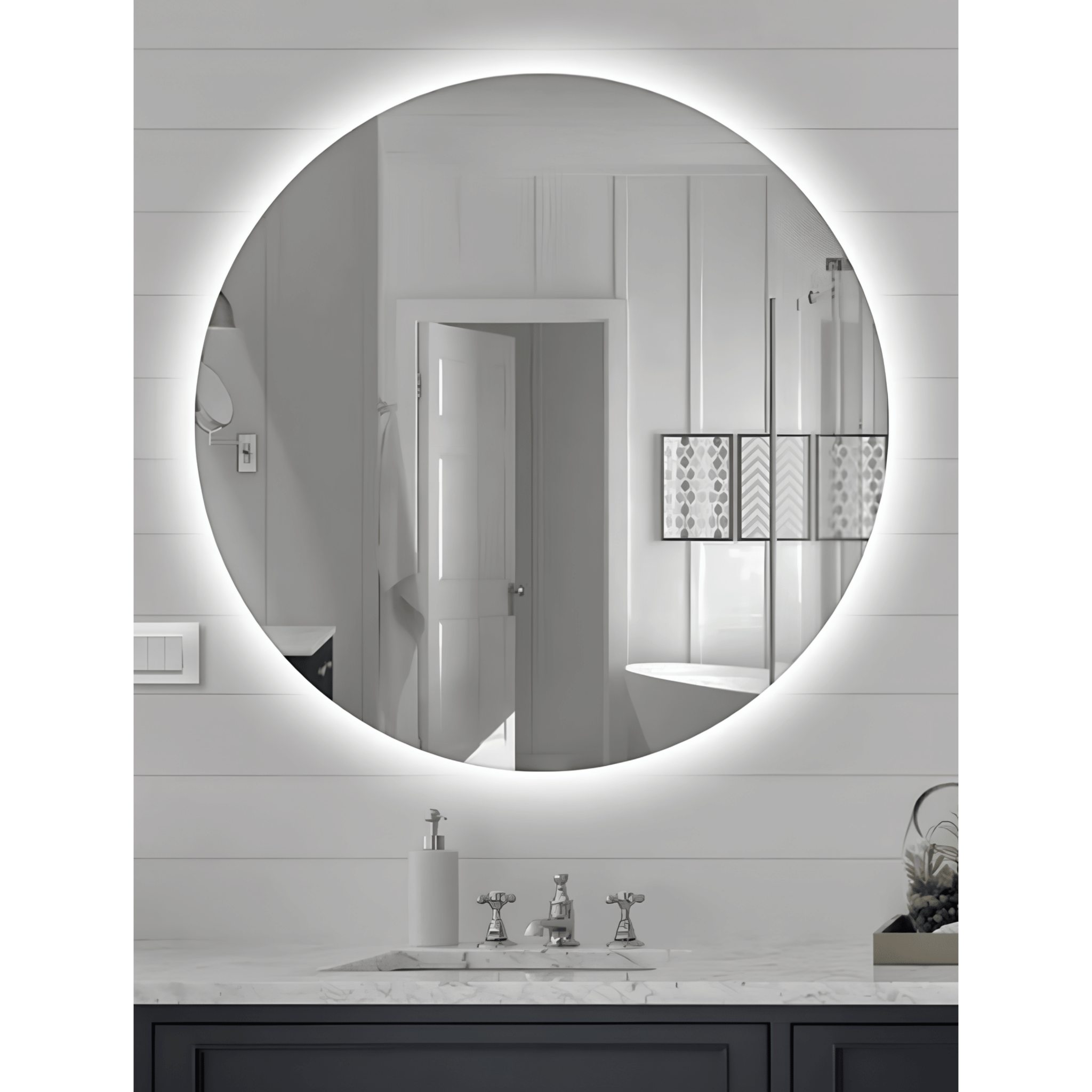 Specchio Tondo 70 Cm Retroilluminato Feridras "Luna"
