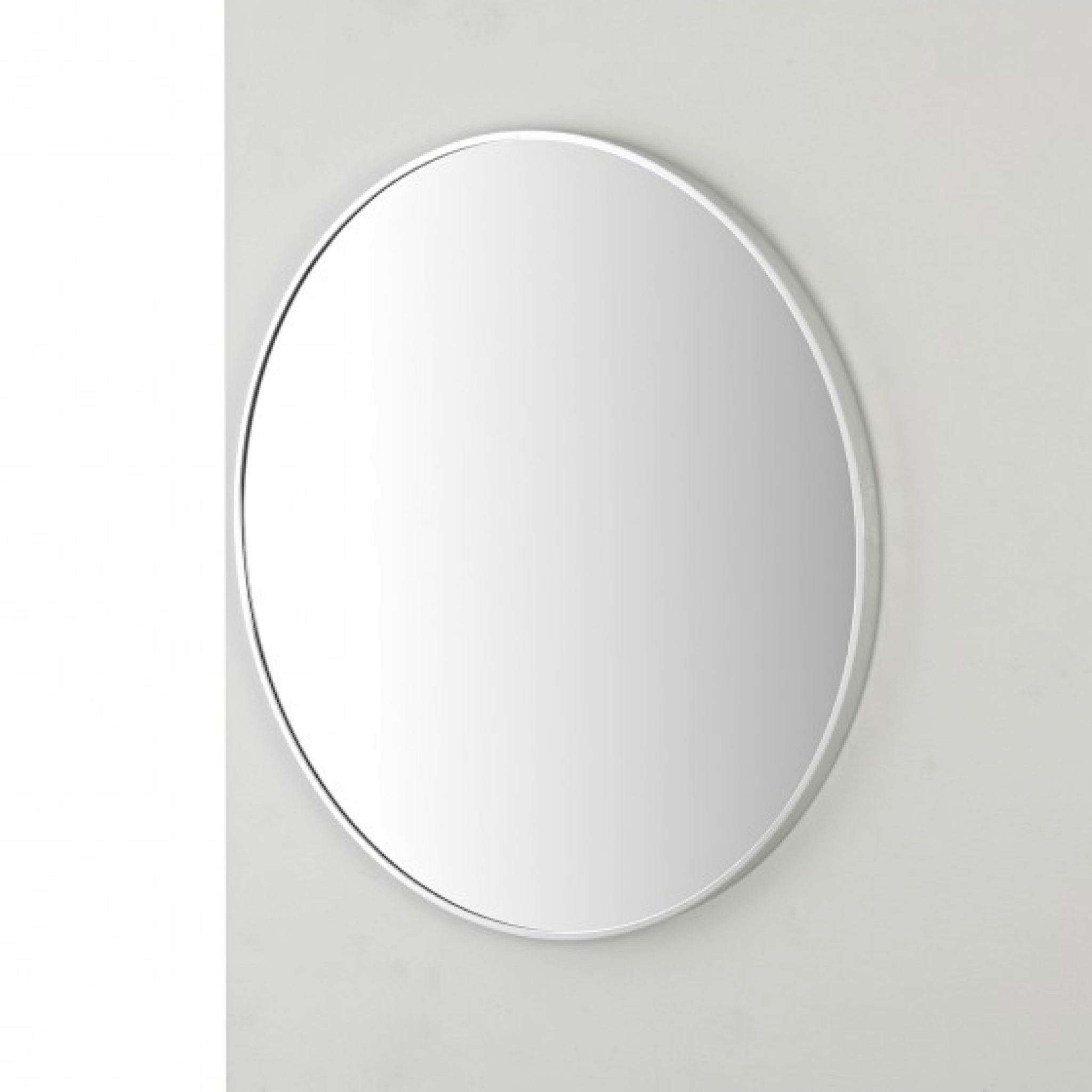 Specchio Tondo Diametro 80 Con Cornice Feridras "Metal" Argento