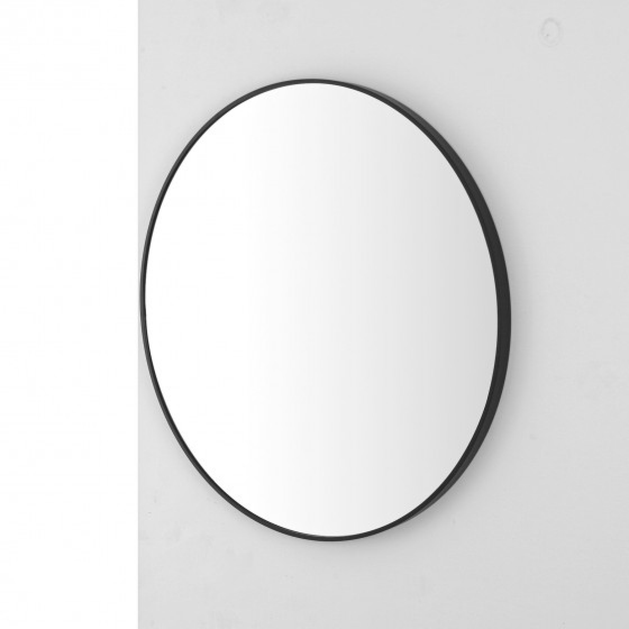 Specchio Tondo Diametro 80 Con Cornice Feridras "Metal" Nero