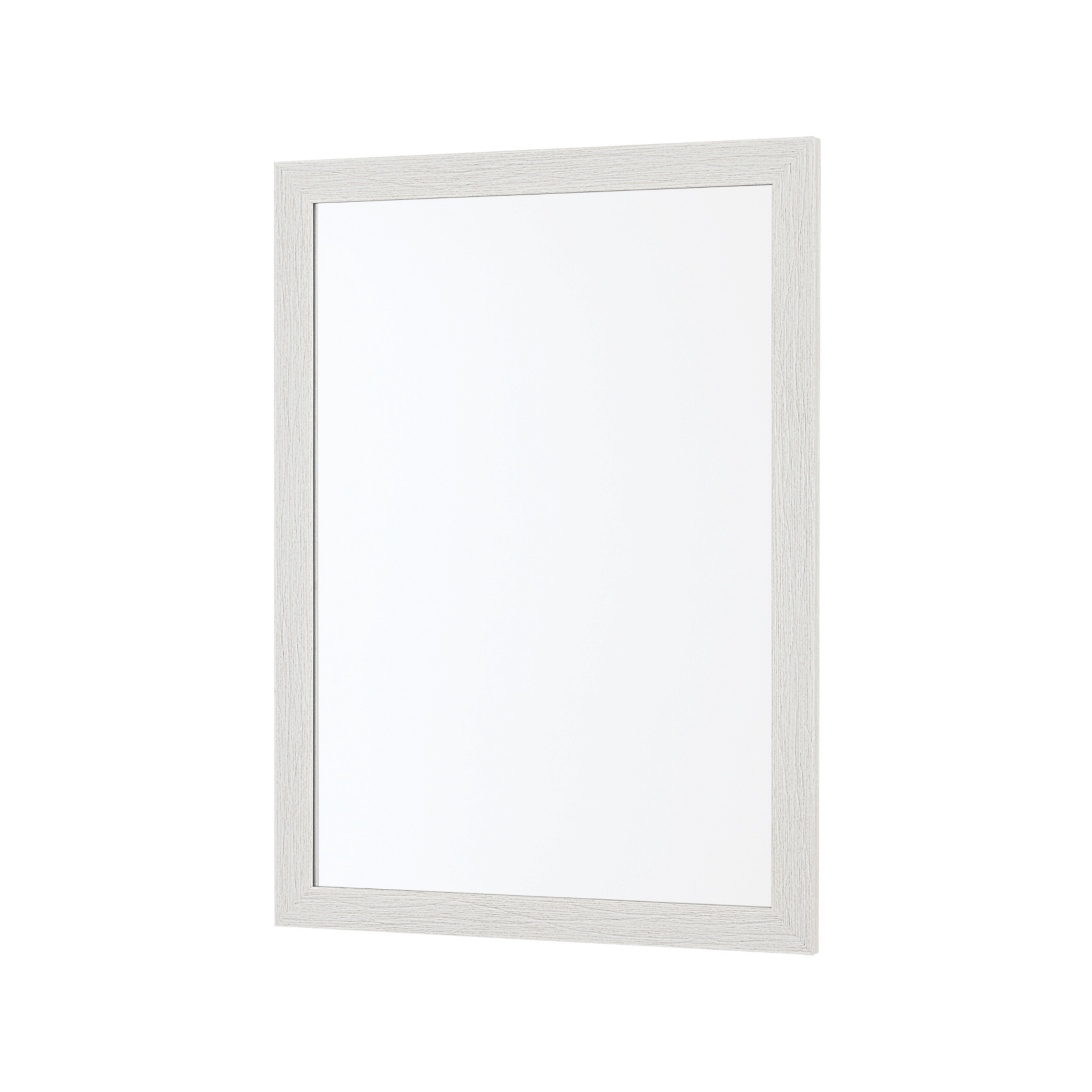 Specchio Rettangolare 50x60 Reversibile Feridras "Wood" Effetto Legno Bianco