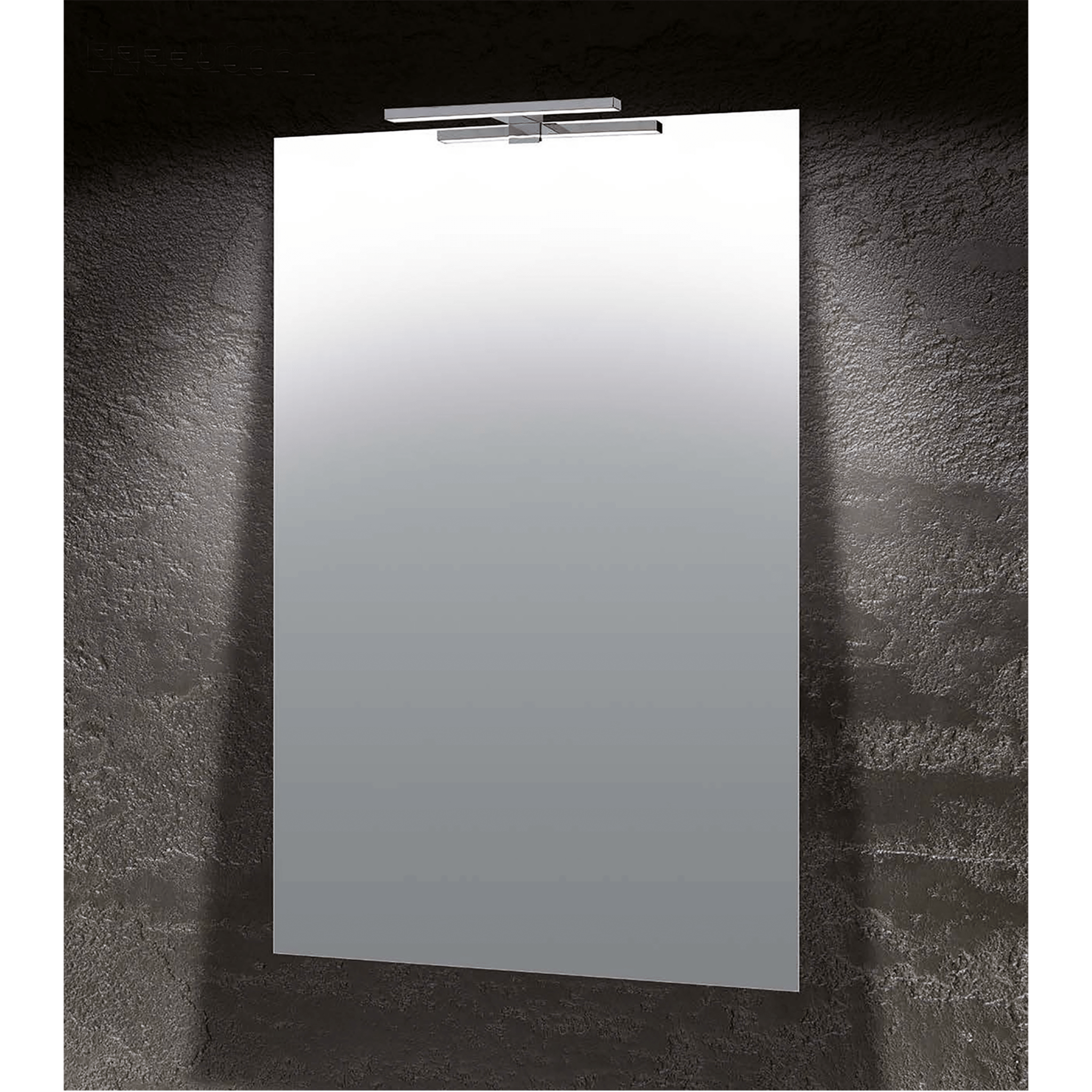 Specchio Rettangolare 50x60 Reversibile Con Illuminazione Led Feridras "Luce"