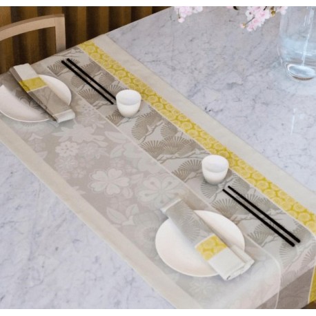 striscia da tavola le jacquard francais sakura litchi 55x150 cm