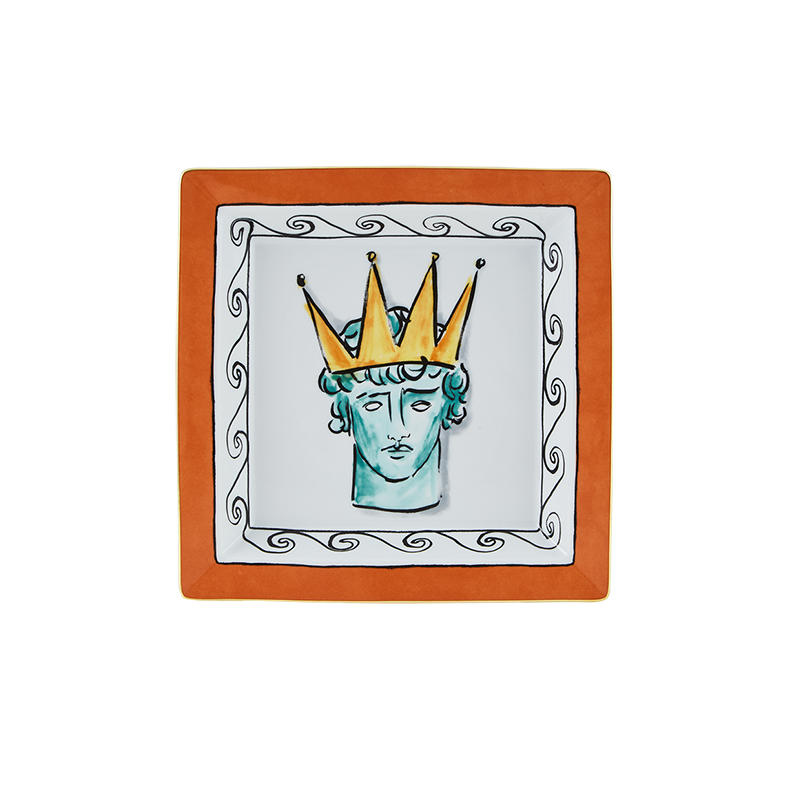 Svuotatasche quadrato grande rock orange Il Viaggio Di Nettuno GINORI 1735