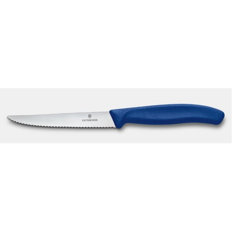SWISS CLASSIC COLTELLO BISTECCA ONDULATO BLU VICTORINOX